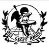 A cherub with wings sits on a globe, reading a book, surrounded by olive branches. The banner beneath reads "QUI LEGIT REGIT." Tone is thoughtful.